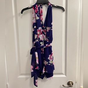 Cals small purple floral romper
